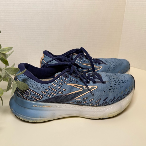 Brooks Women's Glycerin 20 Blue/White Running Shoes Sneaker Size 9.5B Activewear - Picture 9 of 16